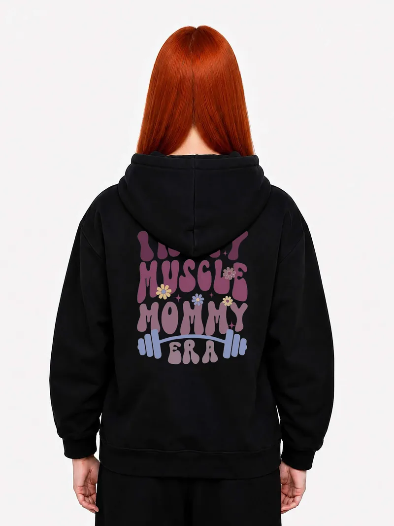 ХУДІ "MUSCLE MOMMY ERA" (З ФЛІСОМ)